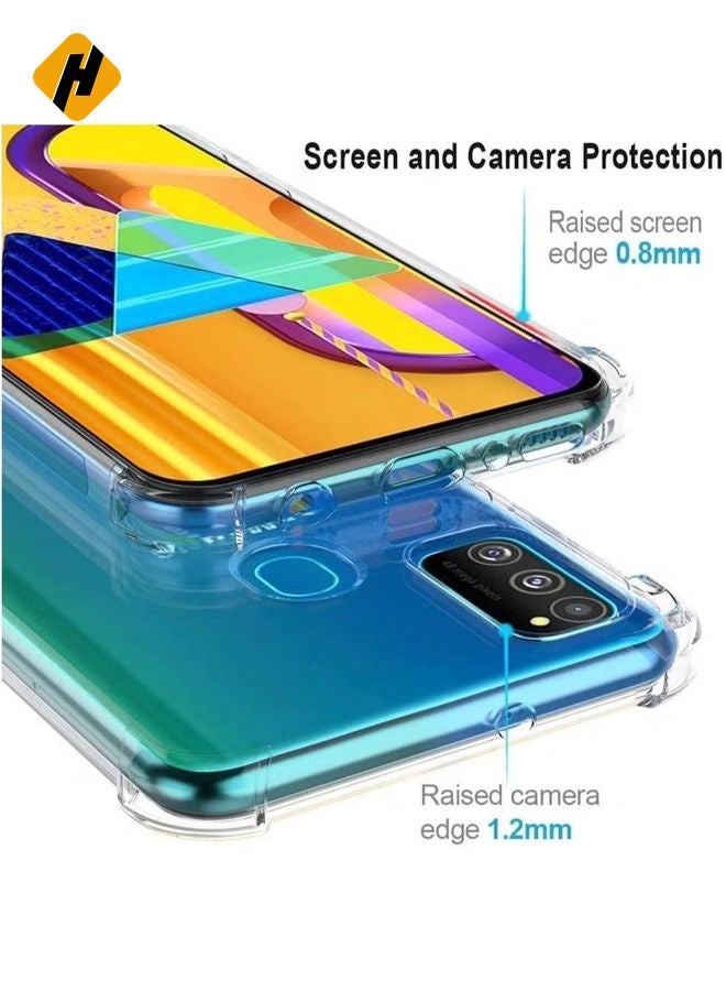 هوها تغطية حالة Samsung Galaxy M30S وامتصاص الصدمة الواقي من حالة شفافية ناعمة (واضحة) - Image 3