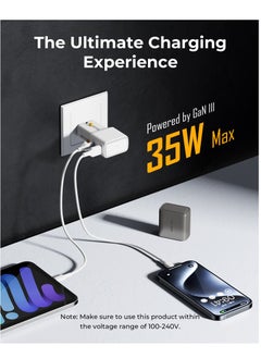 VOLTME Universal Travel Adapter, All-in-One Travel Charger GaN3 35W with QC4.0 USB-A & PD3.0 Type-C PPS Fast Charging, Multi-Port USB Travel Adapter for Worldwide Use (USA/UK/EU/AUS & 150+ Countries), Compact Power Adapter for MacBook Air, iPhone 16 Pro Max, 15/14/13/12/11, Samsung Galaxy S24/S23/S22, Tablets & More, Universal Plug Charger with USB Ports (White)  - Image 3
