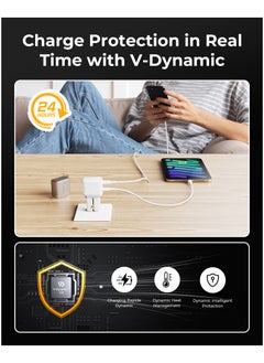 VOLTME Universal Travel Adapter, All-in-One Travel Charger GaN3 35W with QC4.0 USB-A & PD3.0 Type-C PPS Fast Charging, Multi-Port USB Travel Adapter for Worldwide Use (USA/UK/EU/AUS & 150+ Countries), Compact Power Adapter for MacBook Air, iPhone 16 Pro Max, 15/14/13/12/11, Samsung Galaxy S24/S23/S22, Tablets & More, Universal Plug Charger with USB Ports (White)  - Image 5