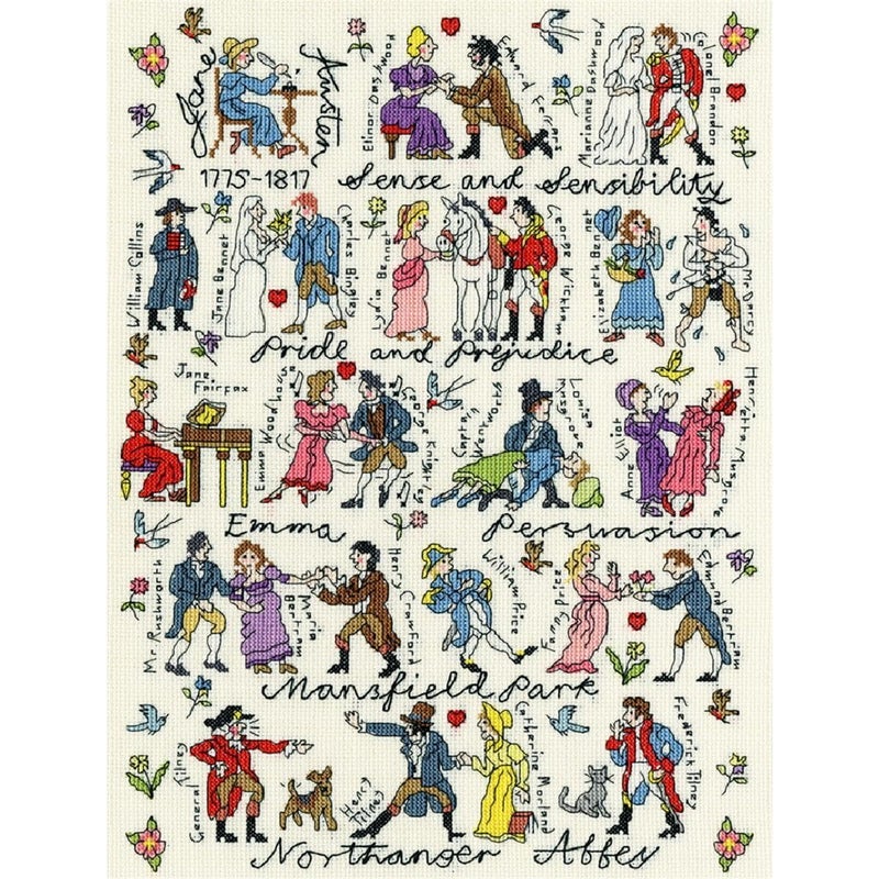 Bothy Threads Jane Austen Counted Cross Stitch Kit