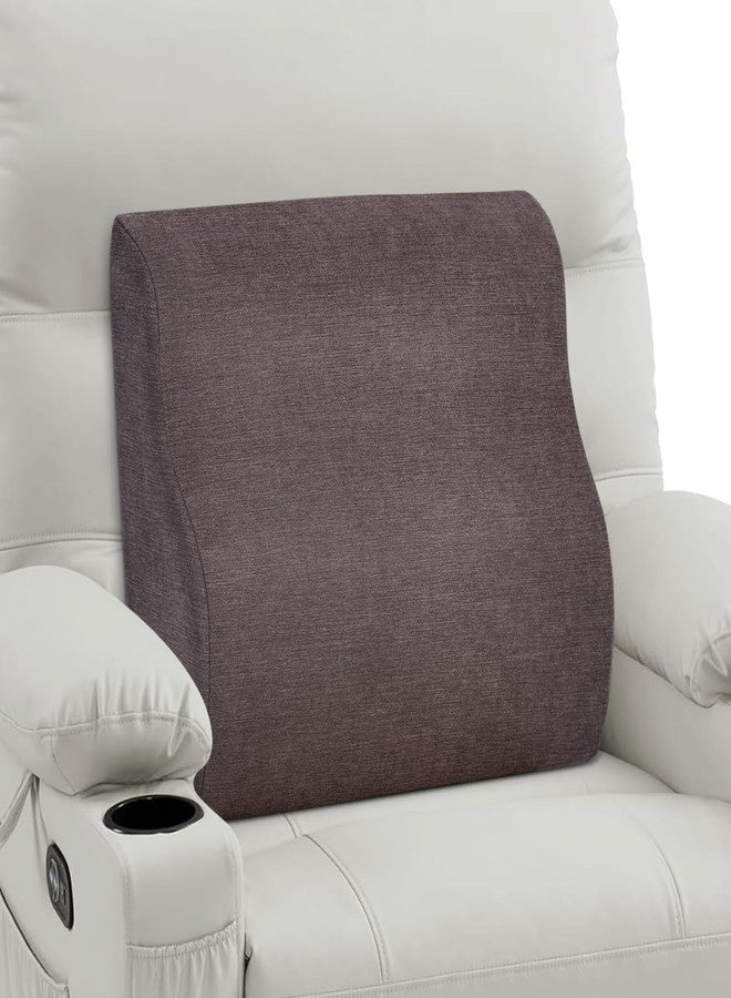 TANYOO Back Support Pillow for Recliner Dual Layer Lumbar Support Pillow with Gel Memory Foam Ergonomic Orthopedic Couch Lumbar Cushions for Elderly Lower Back Pain Relief Washable Cover Brown - Image 1