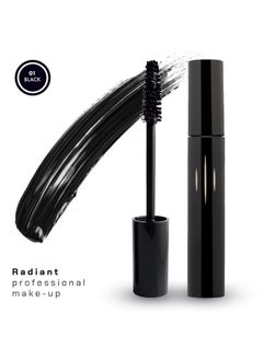 RADIANT PROFESSIONAL MAKE UP / HELLENICA Radiant Professional Mascara Volume And Length - Volume & Curl Black Mascara For Older & Younger Women - Mascara Volume & Length Enhances - Lengthening Mascara For Sensitive Eyes, (01 Black)  - Image 3
