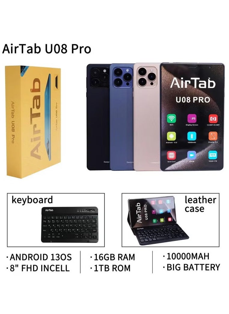 AirTab AirTab U08 Pro Tablet Performance and Style in Every Touch (Multicolour) 