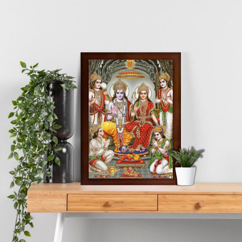 Craft Quest Shree Ram Darbar Sparkle Coated Framed Home Decorative Gift Item Painting 14 X 10 Inches MulticolourReligious - Image 3