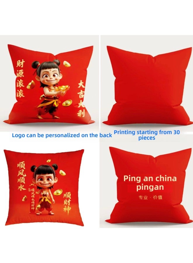 Pillow Plush Doll Pillow Holiday Gift Company Gift Plush Toy Doll Pillow Wholesale-Specifications:Specified Fortune 40cm-Color:Throw Pillow With Gift Tote Bag - Image 3