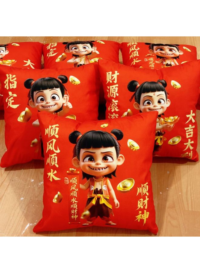 Pillow Plush Doll Pillow Holiday Gift Company Gift Plush Toy Doll Pillow Wholesale-Specifications:Specified Fortune 40cm-Color:Throw Pillow With Gift Tote Bag - Image 4
