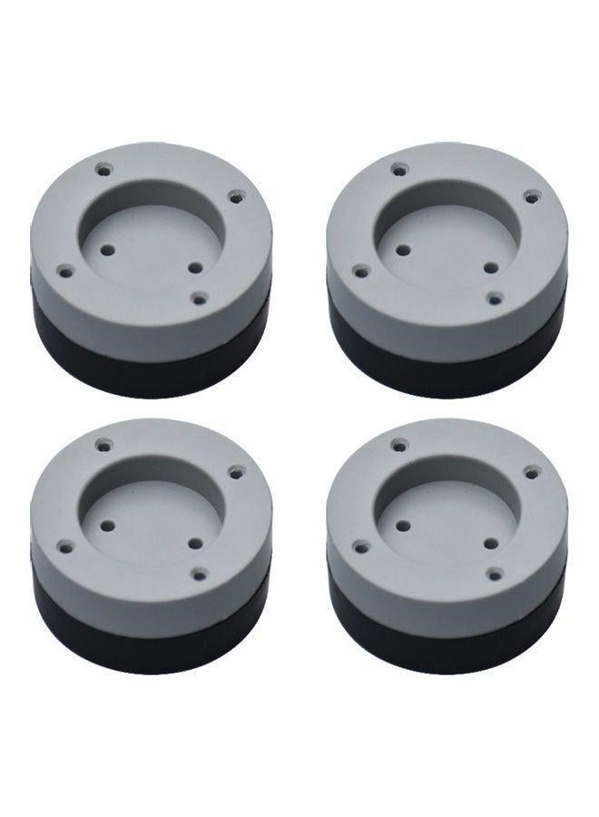 4-Piece Anti-Vibration Noise Reducing Pad for Washing Machine and Refrigerator Black/Grey - Image 1