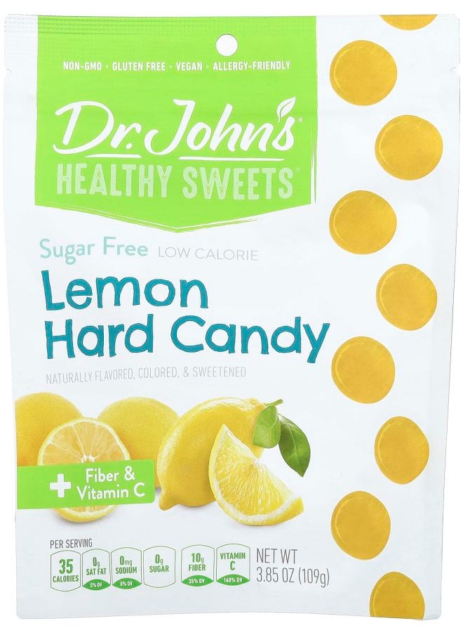 Dr. John's Healthy Sweets - Lemon Hard Candy + Fiber & Vitamin C Sugar Free 3.85 oz (109 g) - Image 1