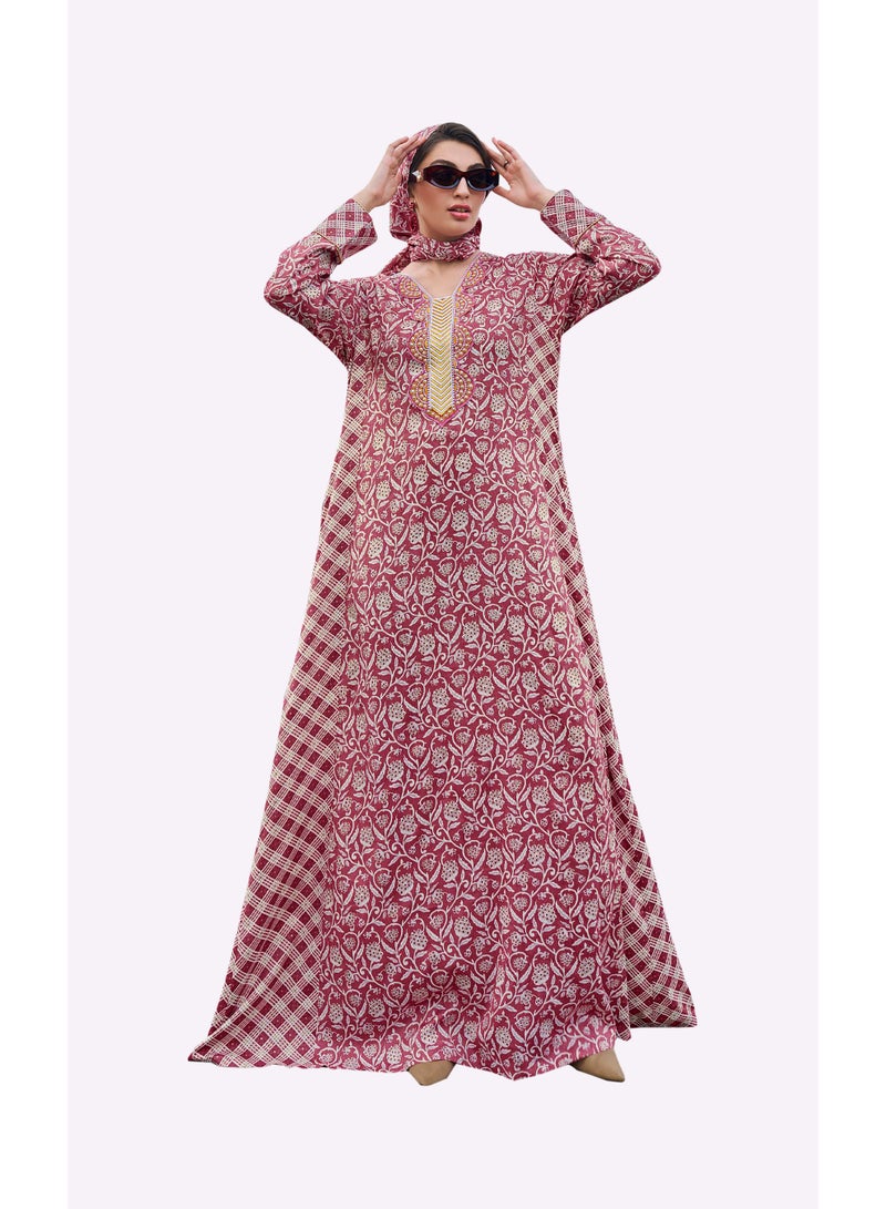 Sara Arabia Cherry Garden Jalabiya - Image 1