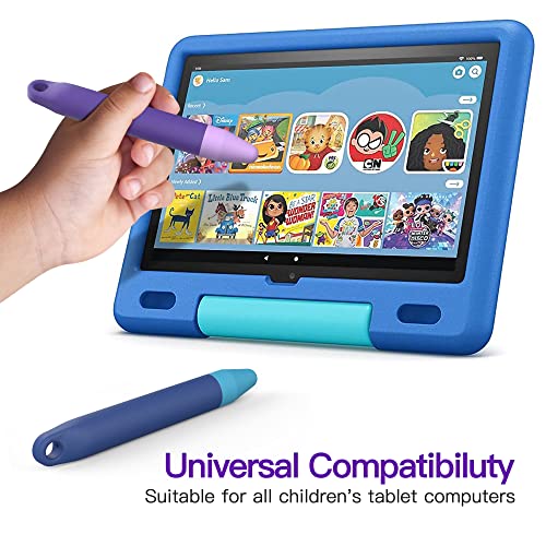 AWINNER Kid-Friendly Pens for Touch Screens - 2 Pack of Purple and Blue Stylus Pens Compatible with Kindle, iPad, iPhone - Image 2
