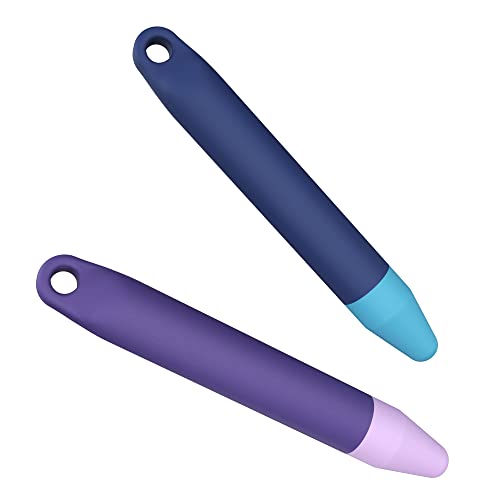 AWINNER Kid-Friendly Pens for Touch Screens - 2 Pack of Purple and Blue Stylus Pens Compatible with Kindle, iPad, iPhone - Image 1