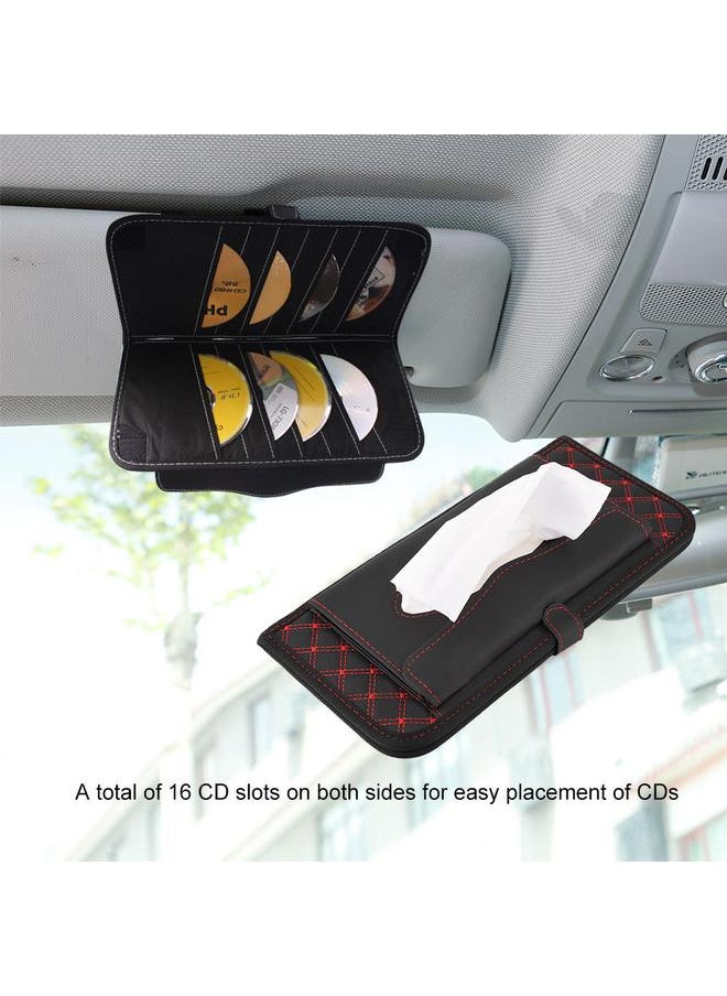 Thoraya Multifunction Car Sun Visor Organizer Tissue Box CD Paper Towels Storage Holder 01#  - Image 2