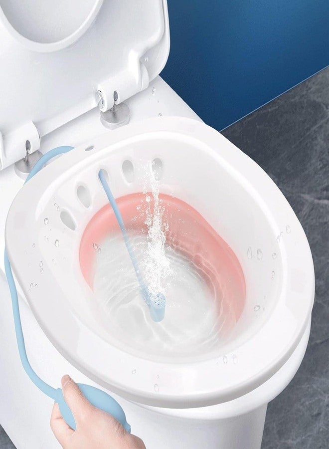 MAHNTMART Sitz Bath for Adults | Fits All Toilet Seats | Pump Flusher for Fissure, Pregnant Women, Postpartum Care, Hemorrhoids Inflammation Treatment | Piles Tub for Hot Water Bathing | Sitz Bath Tub for Post Delivery - Image 5