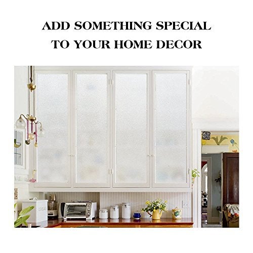 CVANU Privacy Frosting Film - White Window Frosting Sheets for Front Door, Bathroom, Sidelight & Small Windows, 12''x25'' - Image 3