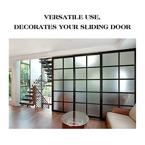CVANU Privacy Frosting Film - White Window Frosting Sheets for Front Door, Bathroom, Sidelight & Small Windows, 12''x25'' - Image 2