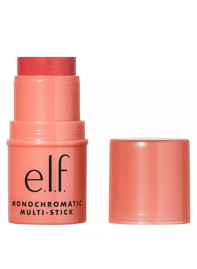 elf elf Monochromatic Multi Stick for Eye, Lip, and Cheek, Glimmering Guava, 5g  - Image 1