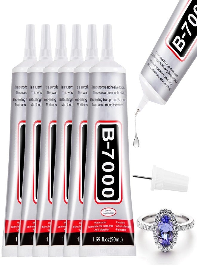Navona 6 PCS 50ml B7000 Glue Clear with Precision Tip, Rhinestone Glue for Nail, Craft Glues, Jewelry Glues, Jewelry Making, Nail Art, DIY, Makeup, Shoes - Image 1