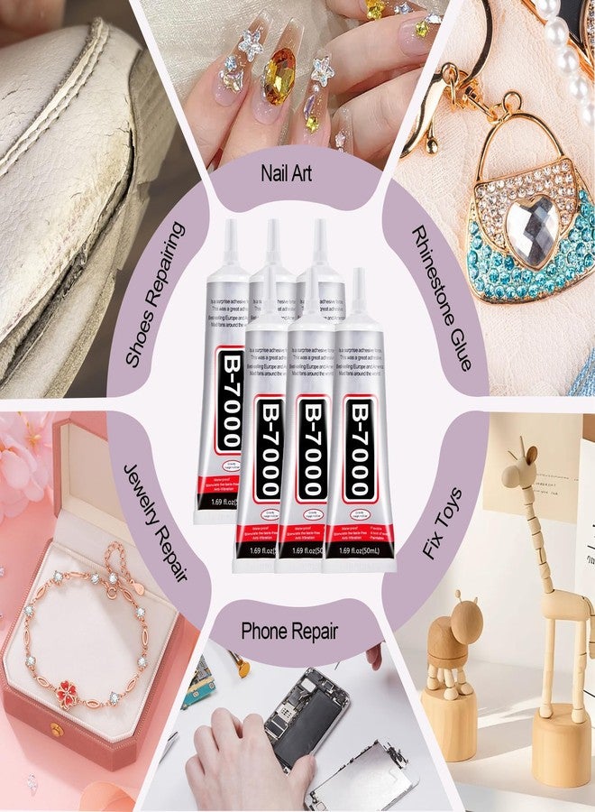 Navona 6 PCS 50ml B7000 Glue Clear with Precision Tip, Rhinestone Glue for Nail, Craft Glues, Jewelry Glues, Jewelry Making, Nail Art, DIY, Makeup, Shoes - Image 5