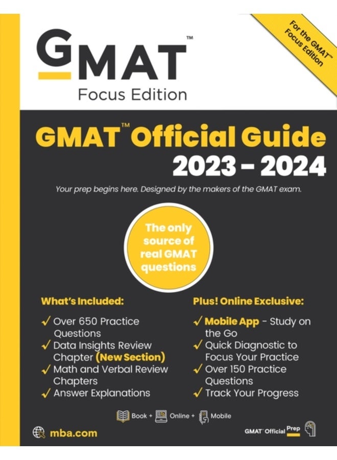 GMAT Official Guide 2024: Book + Online Question B ank: Includes Book + Online Question Bank + Digital Flashcards + Mobile App (GMAT Official Guides) 