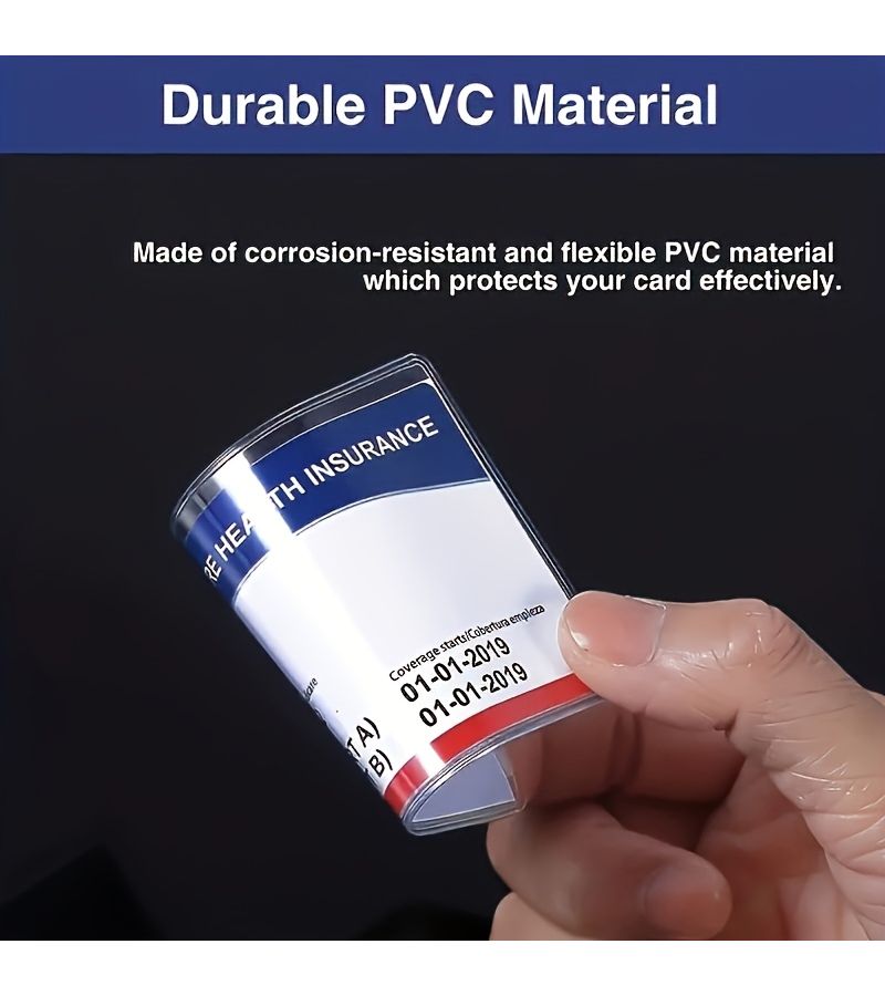 12 Pack Transparent Protective Sleeves for Cards Credit Cards Business ID PVC - Image 4
