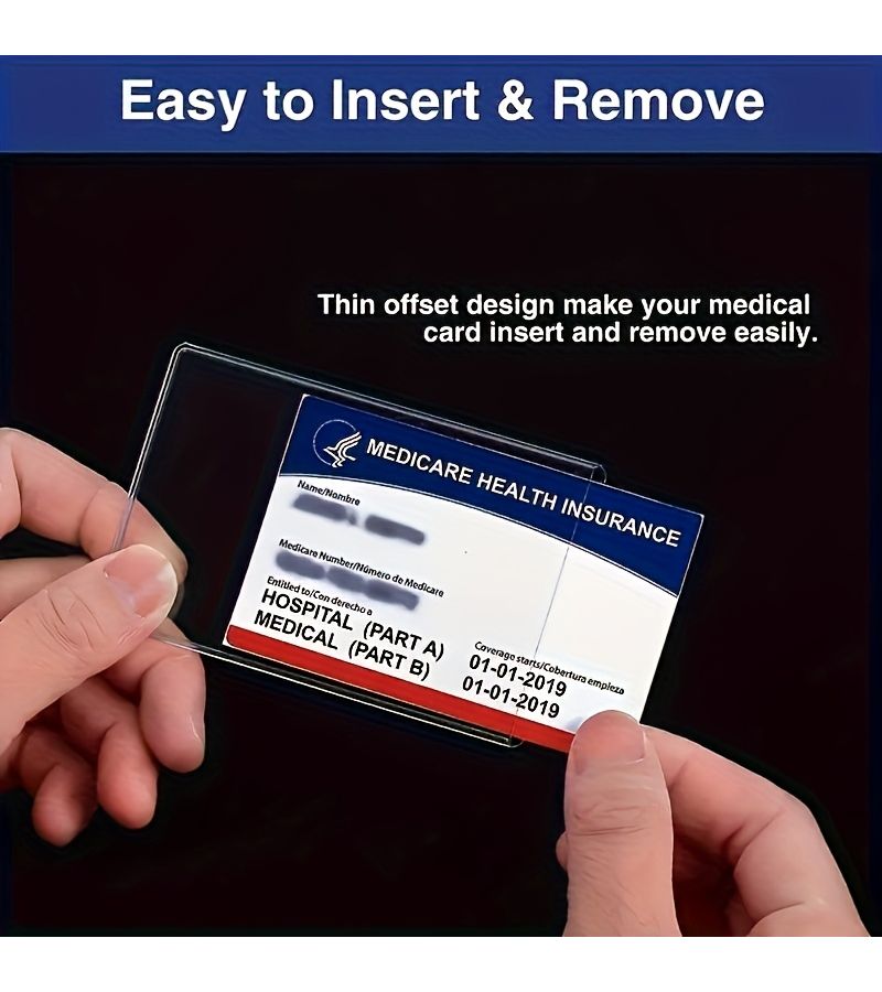 12 Pack Transparent Protective Sleeves for Cards Credit Cards Business ID PVC - Image 3