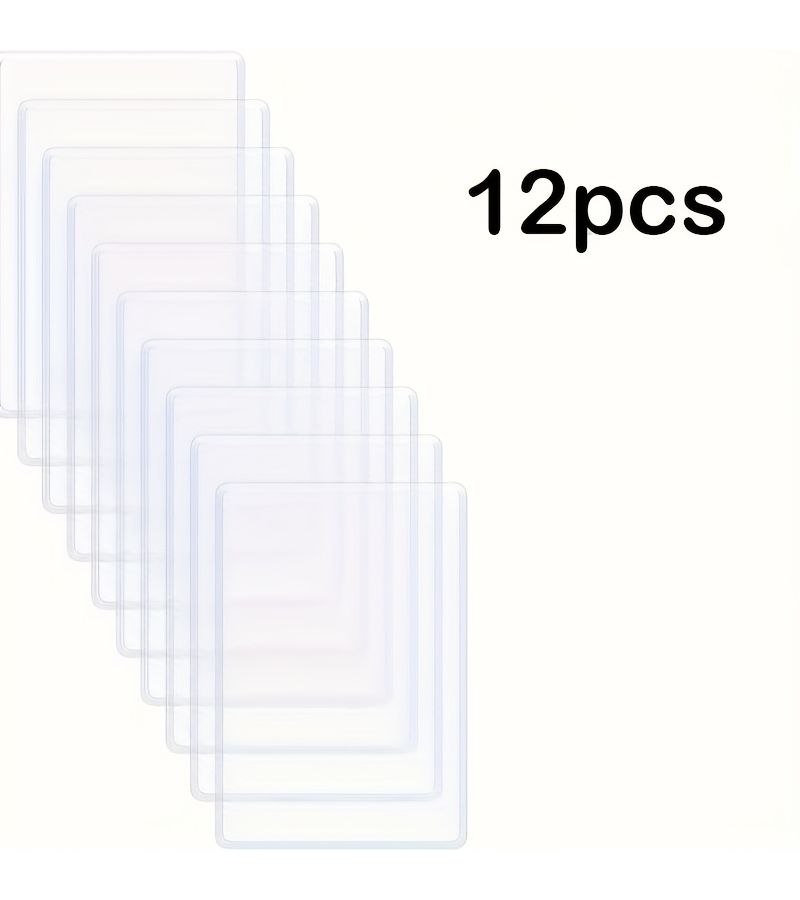 12 Pack Transparent Protective Sleeves for Cards Credit Cards Business ID PVC - Image 5