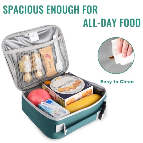 Genteen Lunch Box Kids,Insulated Lunch Bag Kids Boys Girls,Soft Bag Mini Cooler Back to School Thermal Meal Tote Kit Lunch Box for School,Work,Outdoor (Green) - Image 5