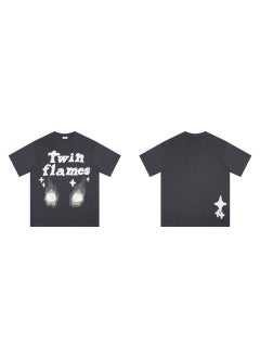 Broken Planet Cartoon Logo Cotton Tee 306 gray