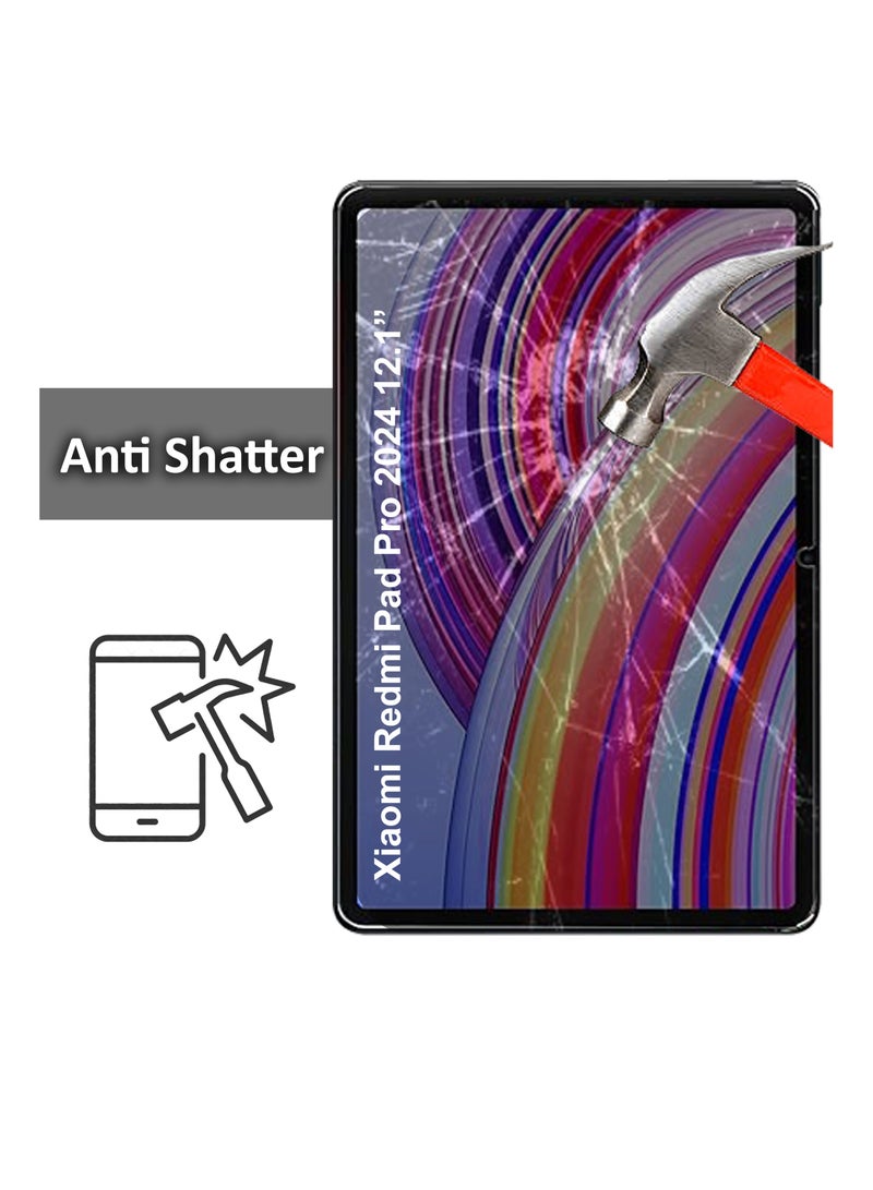 NAFCO Xiaomi Redmi Pad Pro 2024 12.1 inch Tempered Glass Screen Protector – High Transparency, Delicate Touch, Anti-Explosion, Smooth Arc Edges, Easy Installation, Screen Protector for Xiaomi Redmi Pad Pro 2024 12.1 inch - Image 3