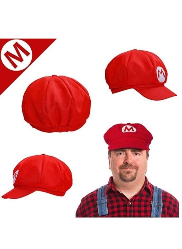 Beauenty - Super Mario Costume Kits Men Mario Hat White Gloves Mustache Buttons Carnival Costume Mario - Image 1