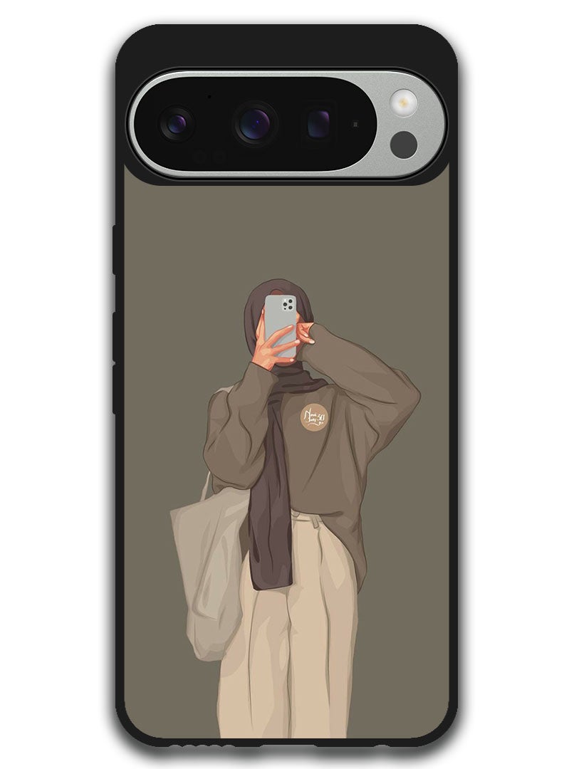 Theodor Protective Case Anti Scratch Shock Proof Bumper Cover For Google Pixel 9 Pro XL Girl Taking Picture - Image 1