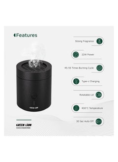 GREEN LION Dune Bakhoor Burner – Portable Incense Burner for Home, Car, and Office, Aromatherapy Diffuser, Oud, Charcoal Burner, Arabic Bukhoor, Fragrance, Gift, Decor  - Image 5