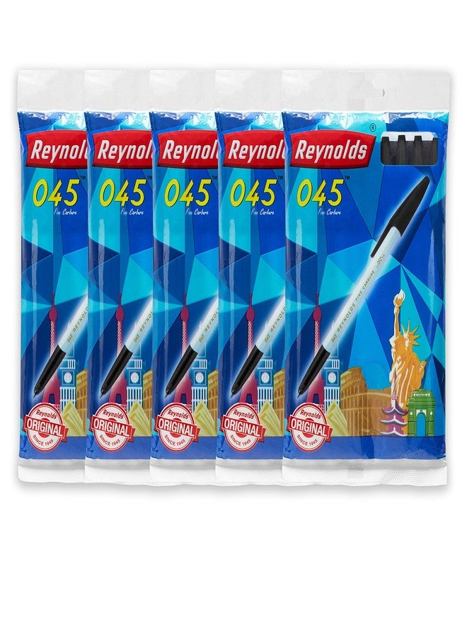 Reynolds 045 0.7mm Fine Point Ball Pens - Pack of 50 (Black) - Image 1