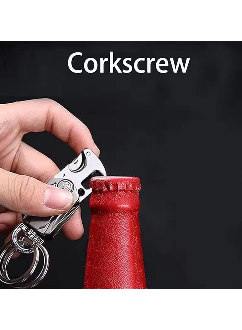 Goolsky Men Women Metal Keychain Bottle Opener Portable Durable Keychain Ring Customized Car Accessories - Image 4