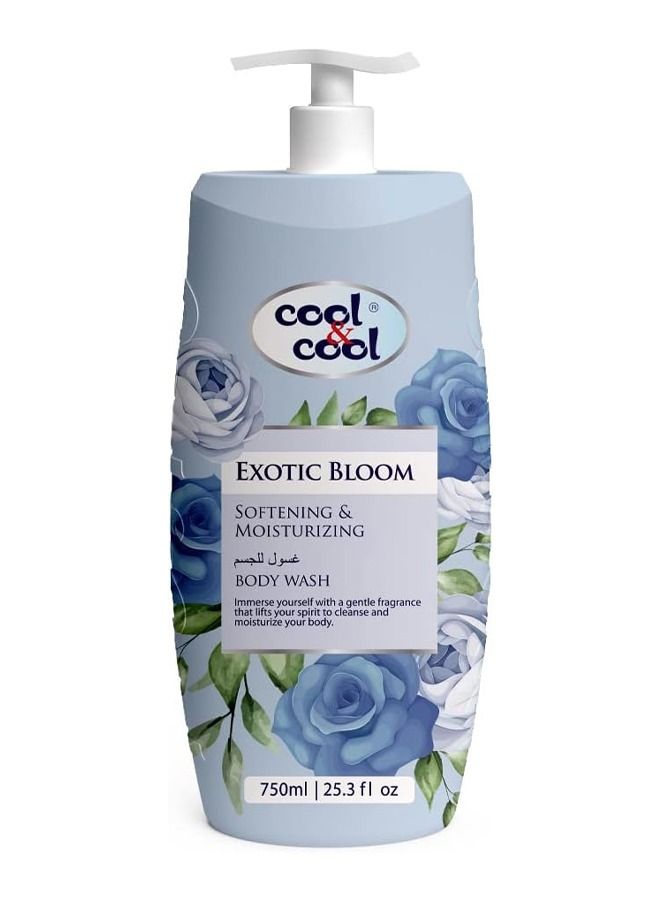 Cool & Cool Softening & Moisturizing Body Wash - Exotic Bloom 750ml - Image 1