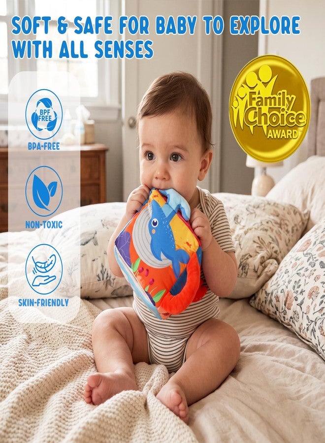ألعاب أطفال XPIY من 6 إلى 12 شهرًا، مكعب أنشطة حسية ناعم مع أضواء وأصوات طبل، لعبة مونتيسوري للأطفال الرضع تُصدر صوت طقطقة لتنمية المهارات الحركية الدقيقة ووقت الاستلقاء على البطن، هدايا تعليمية لعيد الميلاد الأول للأولاد والبنات - Image 5