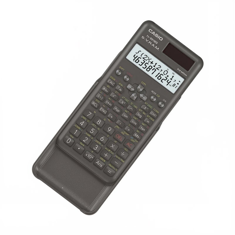 كاسيو Casio FX-991MS-2 Scientific Calculator with 401 Functions, Natural Textbook Display, Solar Power & Hard Cover black - Image 2