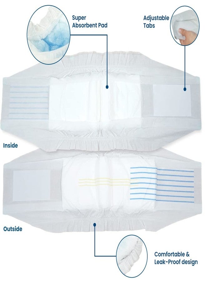 بي في حفاضات بي في للكلاب الذكور، مقاس كبير (محيط الخصر 21-26 بوصة)، فائقة الامتصاص - 50 حفاضة للاستخدام مرة واحدة - حفاضات كلاب مزودة بمؤشر للبلل - أربطة قابلة للتعديل - مثالية لسلس البول/التدريب - Image 5