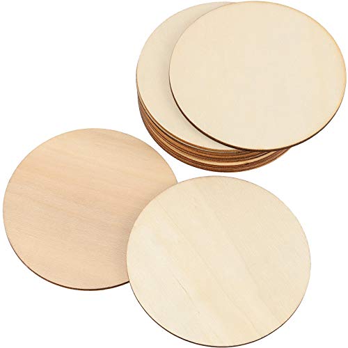 ZEONHAK 50 PCS 7.8 Inch Wood Discs for Craft, Natural Unfinished Wood Rounds Circle, Wood Circles Pieces for Painting, DIY Craft, Decoration - Image 5