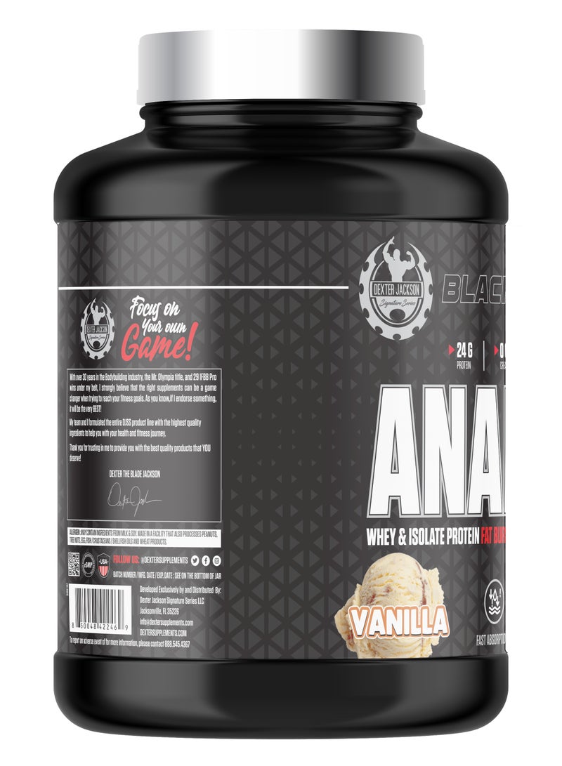 DEXTER JACKSON Black Series Anabolic Ripped Whey 5 lbs - Whey & Isolate Protein Fat Burning Formula (Vanilla) - Image 2