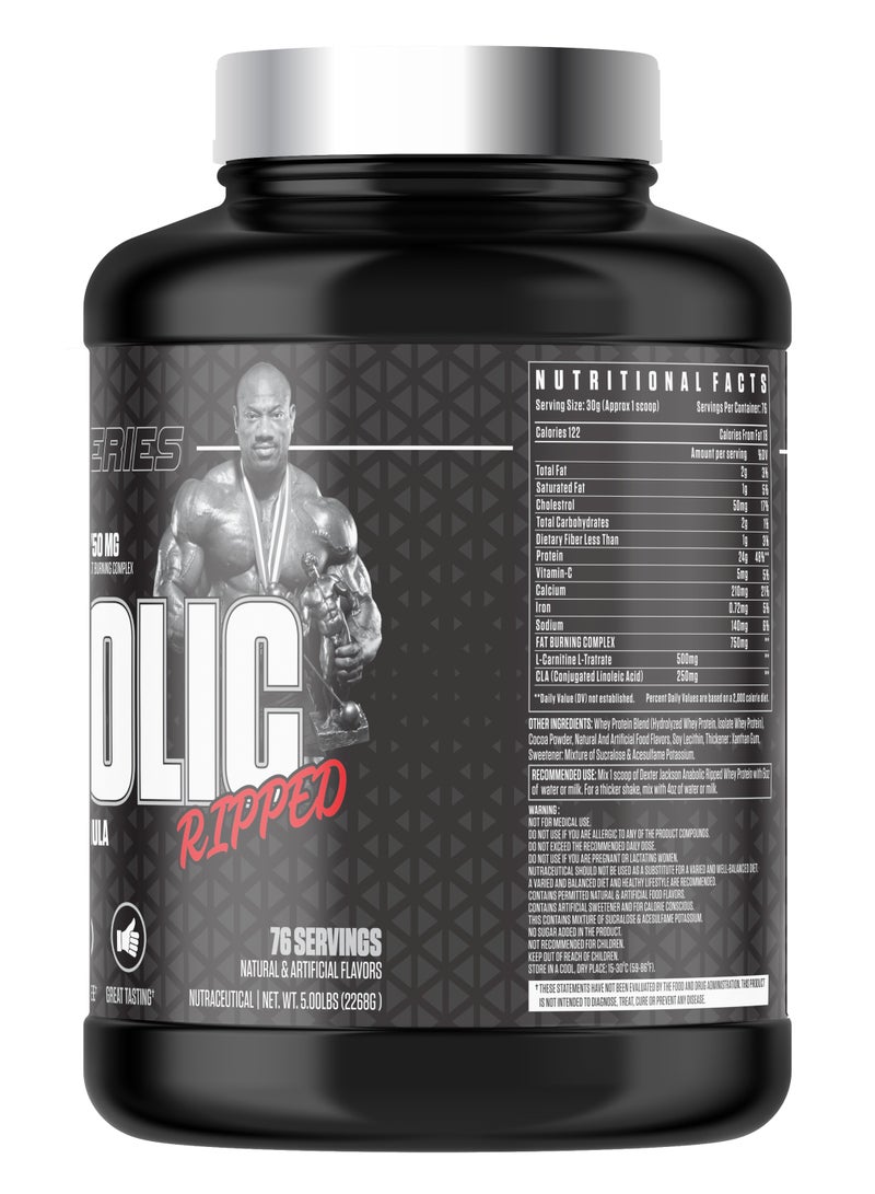 DEXTER JACKSON Black Series Anabolic Ripped Whey 5 lbs - Whey & Isolate Protein Fat Burning Formula (Vanilla) - Image 3