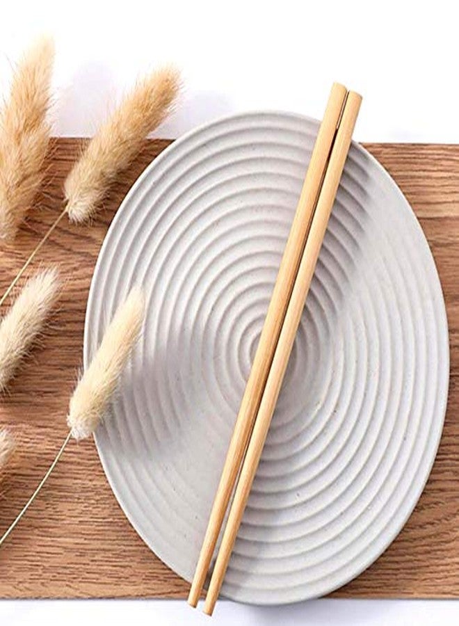 Luxxii 9.5" Natural Chinese Bamboo Wooden Chopsticks Set Reusable Classic Style Wood Chopsticks (5 Pairs) - Image 4