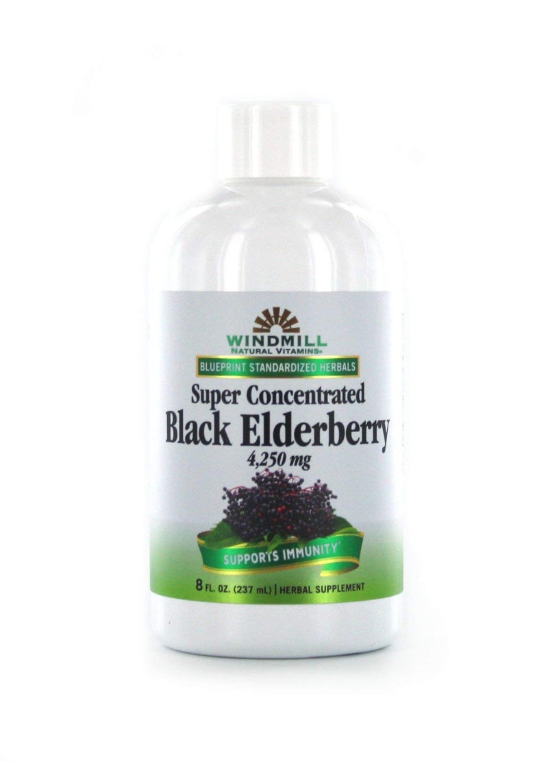 Windmill Natural Vitamins Super Concentrated Black Elderberry Supports Immune System Rich in Antioxidants 8 Fl Oz