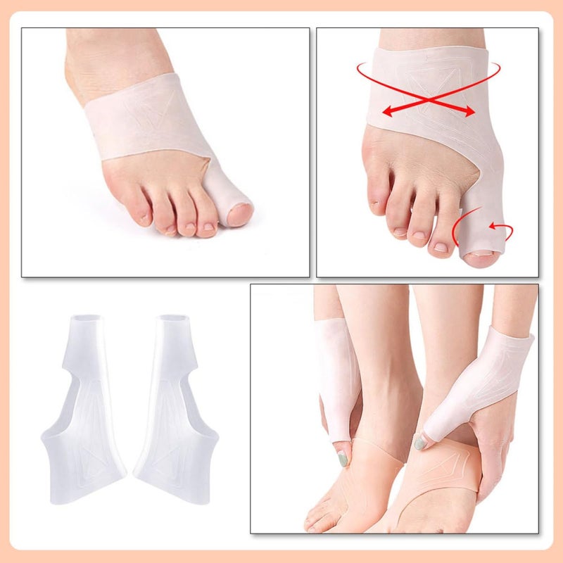 Beavorty Bunion Splint Valgus Toe Corrector Sleeve 1 Pair Big Toe Socks for Hallux Valgus Relief and Foot Care - Image 3