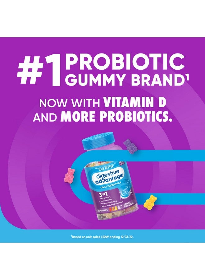 Digestive Advantage Probiotics - Daily Probiotic Gummies, 80 Count (ASA-117) - Image 3