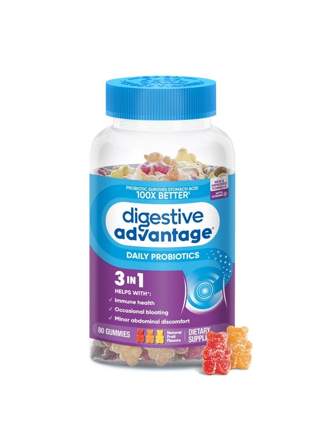 Digestive Advantage Probiotics - Daily Probiotic Gummies, 80 Count (ASA-117) - Image 1