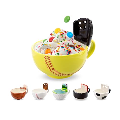MAX'IS Creations The Softball Mug with a Glove, Softball Gifts for Girls 8-12 12-14 Coach Gifts Mom Gift Kids Christmas Gift Stuff, Novelty Ceramic Big Funny Coffee Mug 16oz - Image 1