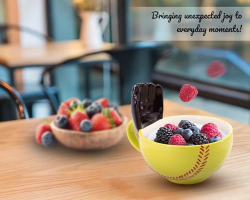 MAX'IS Creations The Softball Mug with a Glove, Softball Gifts for Girls 8-12 12-14 Coach Gifts Mom Gift Kids Christmas Gift Stuff, Novelty Ceramic Big Funny Coffee Mug 16oz - Image 4