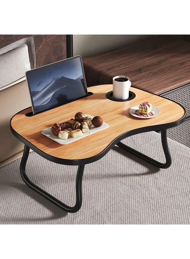 Adjustable Height Foldable Laptop Desk Black 23x16 Inches Portable Bed Table - Image 1