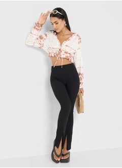 Ginger Tie Dye Ruched Crop Top  - Image 4